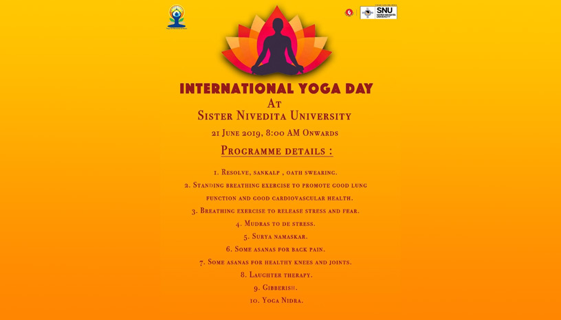 International Yoga Day at Sister Nivedita University ...