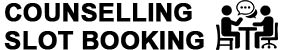 SNU Counselling Slot Booking