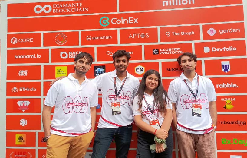 Team Nerdscript Ninjas (Raj Sharma, Mouli Chakraborty, Manobendra Mondal & Farhan Asad) from SNU