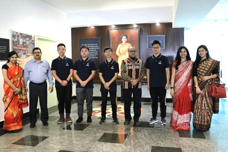 Students from Sichuan Vocational College of Information Technology, China at Sister Nivedita University ...